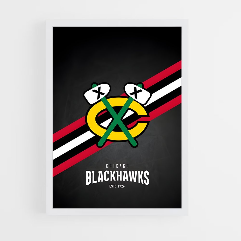 Poster Le Cri des Blackhawks – affiche Hockey sur glace (vue 3)